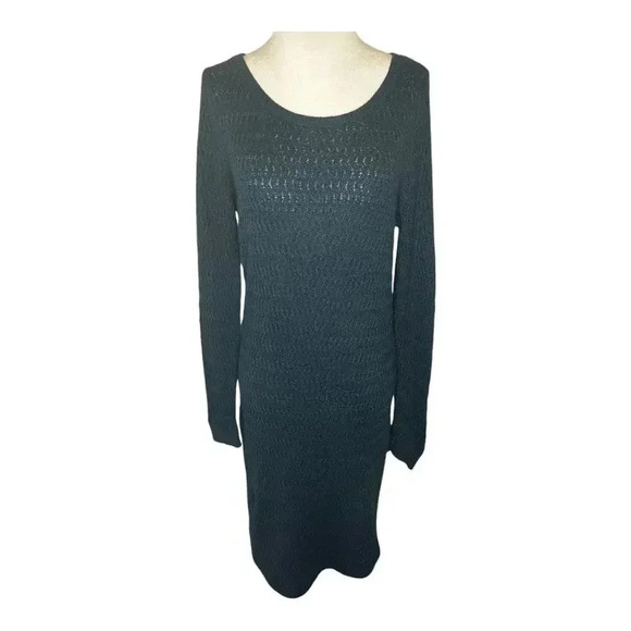 LOFT Women's Petite Medium‎ Long Sleeve Blue Green  Sweater Dress - Picture 1 of 8